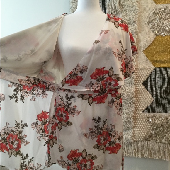 Floral Ruffled Wrap Romper - Picture 5 of 5